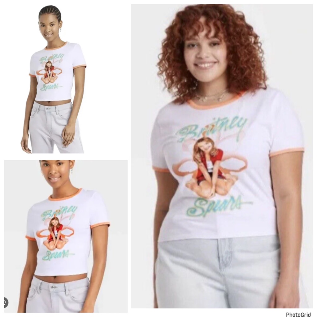 Britney Spears Xxl Plus Size White Britney Tee Nwt